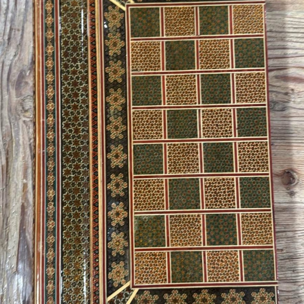 Handmade Persian Khatam chess & backgammon board